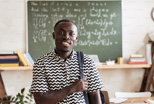 Teacher working